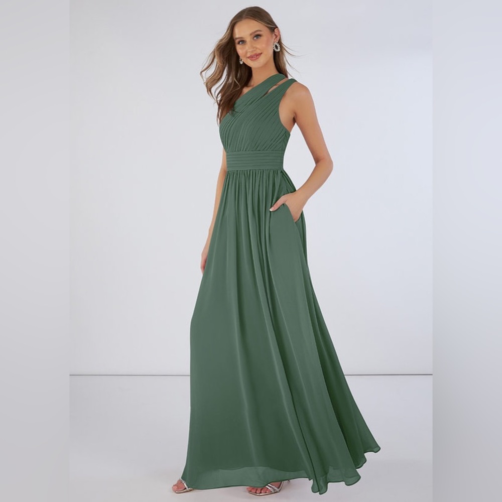 Azazie Molly Eucalyptus Dress